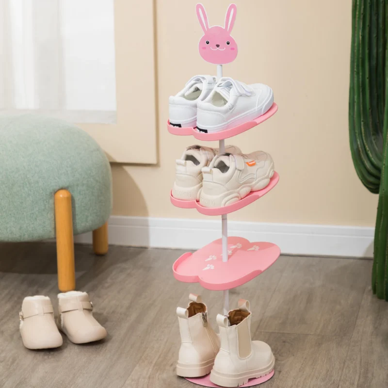 Wysoki stojak na buty z półokrągłymi półkami - ujęcie produktu