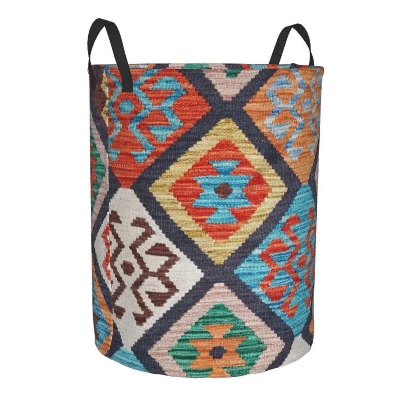 Kosz na pranie duży, w stylu boho