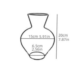 Wazon dekoracyjny w okrągłej ramie z probówkami na kwiaty - ujęcie produktu