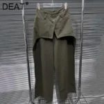 Jeansy damskie straight leg patchworkowe
