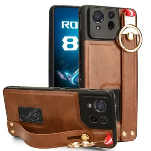 Etui na telefon z uchwytem, skórzane, do ASUS ROG Phone