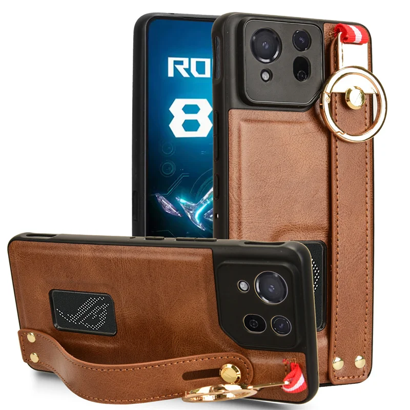 Etui na telefon z uchwytem, skórzane, do ASUS ROG Phone