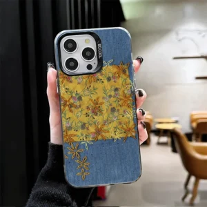 Etui na telefon z motywem denimu, do iPhone
