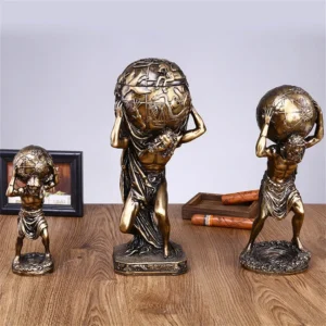Figurka Atlas z żywicy w stylu greckim