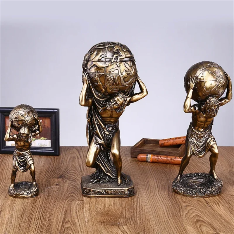 Figurka Atlas z żywicy w stylu greckim