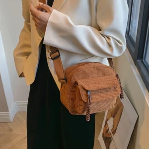 Torba crossbody na ramię ze sztruksu