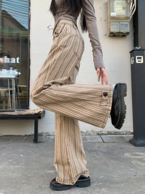Jeansy damskie slim fit z motywem gwiazd, w stylu Y2K