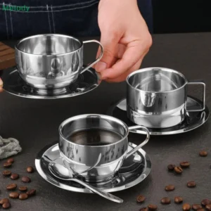 Kubek ze stali nierdzewnej ze spodkiem 170-280 ml