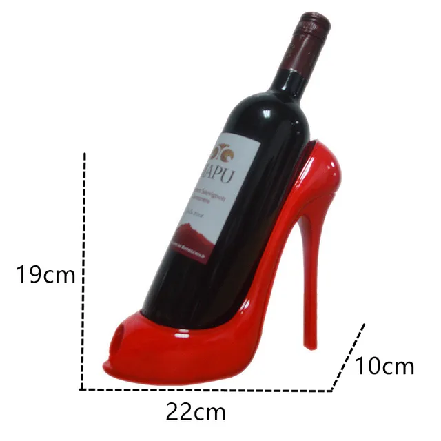 Stojak na butelkę wina w kształcie buta na szpilce - ujęcie produktu