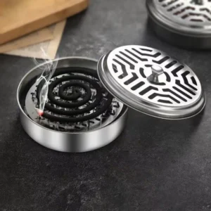 Okrągły uchwyt na spiralę przeciw komarom z pokrywką - ujęcie produktu