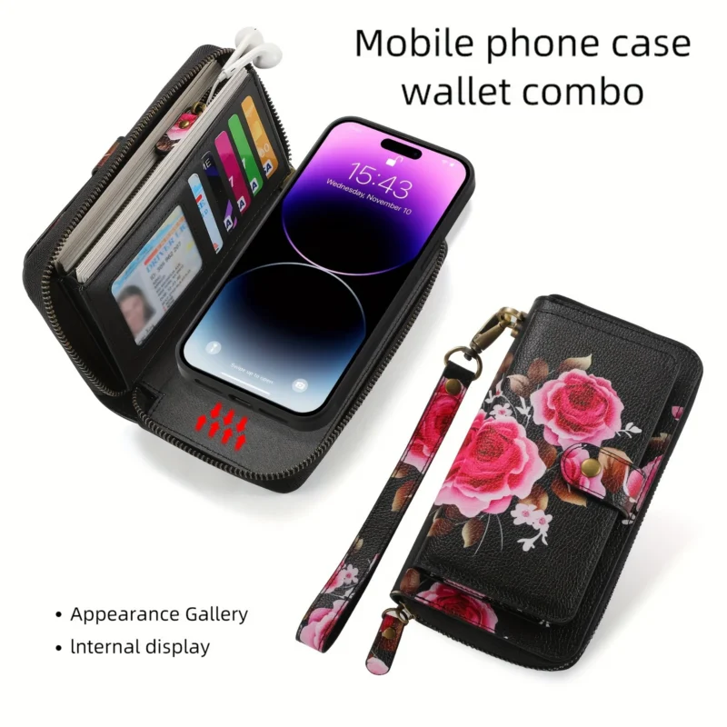 Etui na telefon z portfelem na karty
