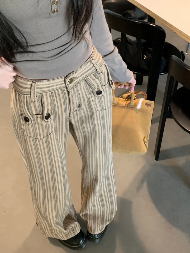 Jeansy damskie slim fit z motywem gwiazd, w stylu Y2K
