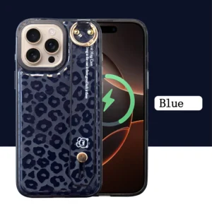 Etui do iPhone z szerokim paskiem na dłoń i kółkiem - ujęcie produktu