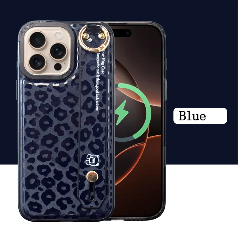 Etui do iPhone z szerokim paskiem na dłoń i kółkiem - ujęcie produktu