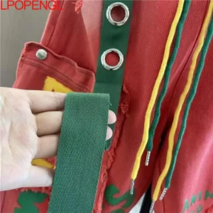 Jeansy damskie baggy, w stylu streetwear