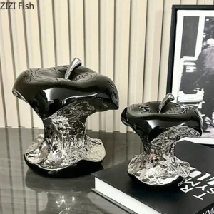 Statuetka jabłko dekoracyjne ceramiczna