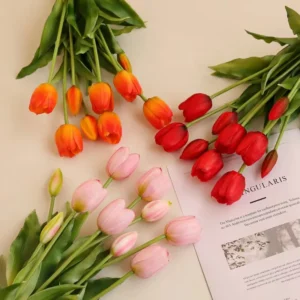 Tulipany dekoracyjne z łodygami do kompozycji w wazonie - ujęcie produktu