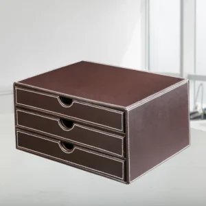 Organizer na dokumenty z trzema płaskimi szufladami i uchwytami - zdjęcie produktu