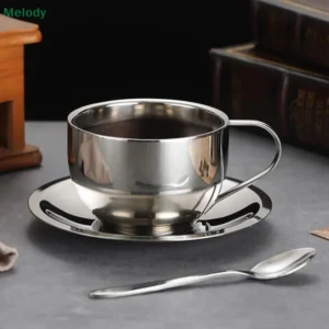 Kubek ze stali nierdzewnej ze spodkiem 170-280 ml