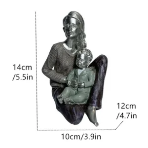 Figurka matki z dzieckiem z żywicy, dekoracyjne popiersie - ujęcie produktu