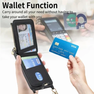 Etui na telefon z portfelem na karty, do iPhone