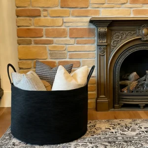 Kosz na pranie pleciony, duży, 70 l