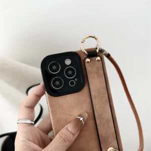 Etui na telefon z paskiem, skórzane, do iPhone