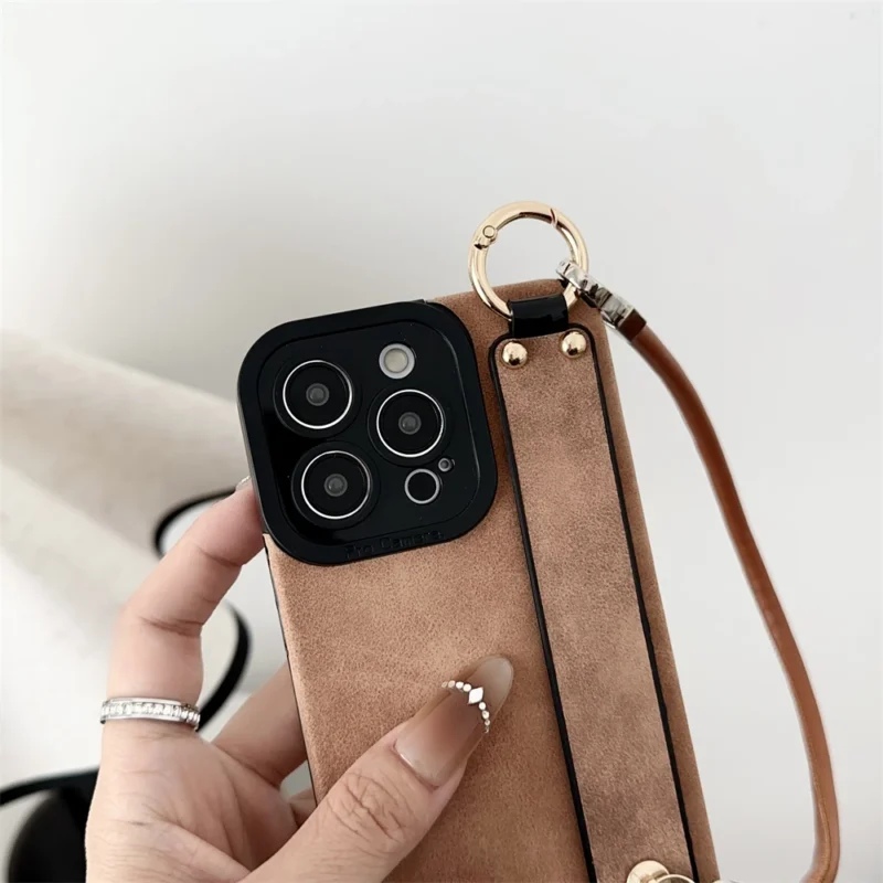 Etui na telefon z paskiem, skórzane, do iPhone