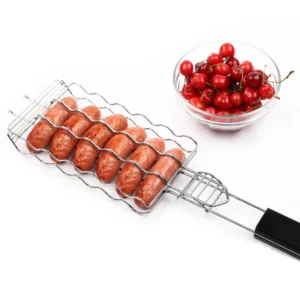 Uchwyt do grillowania kiełbasek z kilkoma przegródkami - ujęcie produktu