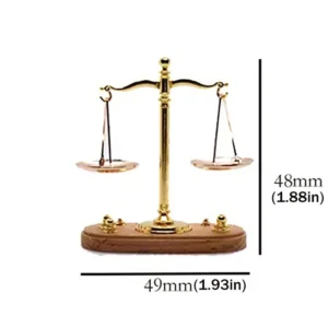 Miniaturowa waga sprawiedliwości dekoracyjna vintage