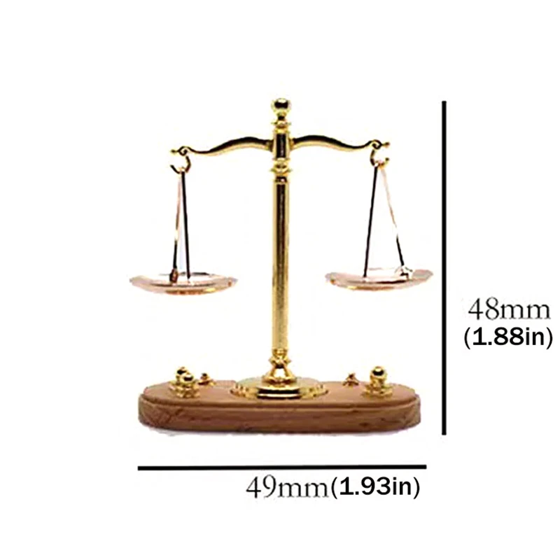 Miniaturowa waga sprawiedliwości dekoracyjna vintage