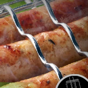 Uchwyt do grillowania kiełbasek z kilkoma przegródkami - ujęcie produktu