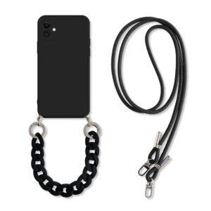 Etui na telefon z paskiem, z marmurowym wzorem, do iPhone