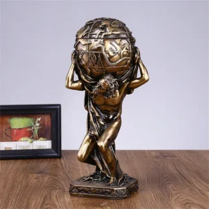 Figurka Atlas z żywicy w stylu greckim