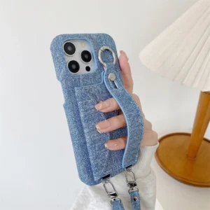 Etui na telefon z portfelem na karty, z uchwytem, do iPhone
