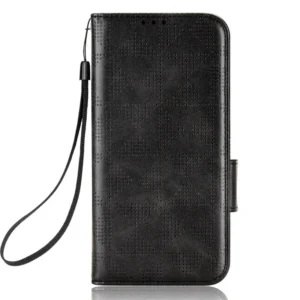 Etui na telefon z paskiem, z uchwytem, skórzane