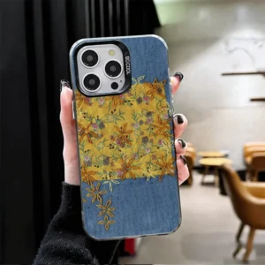 Etui na telefon z motywem denimu, do iPhone