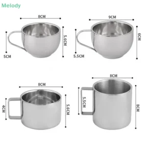 Kubek ze stali nierdzewnej ze spodkiem 170-280 ml