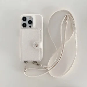 Etui na telefon z portfelem na karty, z motywem denimu, do iPhone