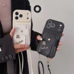 Etui do iPhone z kieszenią na karty i paskiem - ujęcie produktu