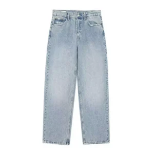 Jeansy damskie baggy z kieszeniami, z motywem gwiazd, w stylu retro