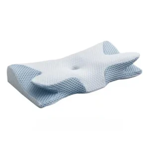 Poduszka pod kark z szerokimi bokami i centralnym zagłębieniem - ujęcie produktu