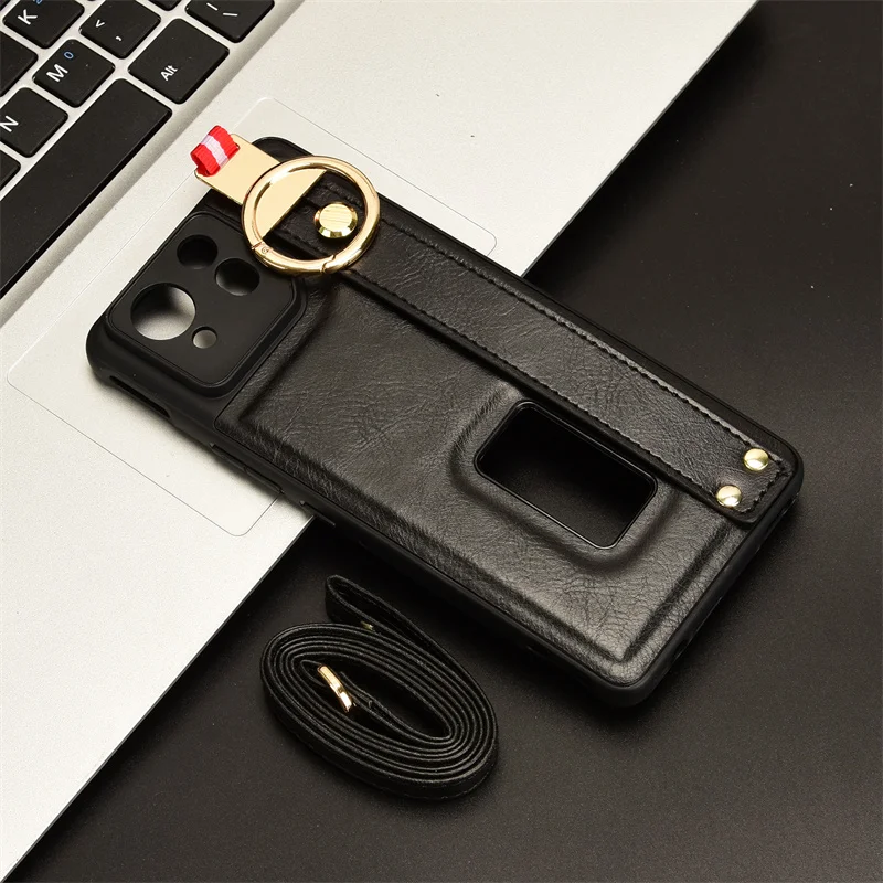 Etui na telefon z uchwytem, skórzane, do ASUS ROG Phone