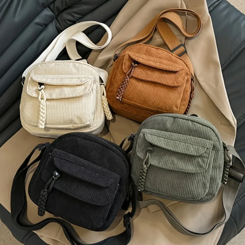Torba crossbody na ramię ze sztruksu