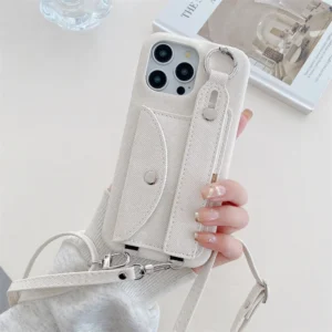 Etui na telefon z portfelem na karty, z uchwytem, do iPhone