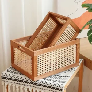 Rattanowy koszyk do łazienki i kuchni