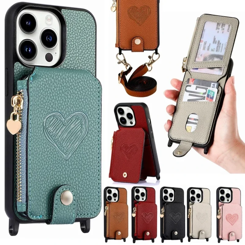 Etui na telefon z portfelem na karty, do iPhone