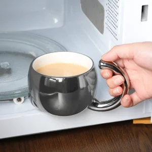 Kubek do kawy i herbaty ceramiczny, z pokrywką, 330ml