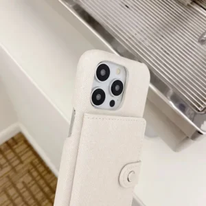 Etui na telefon z portfelem na karty, z motywem denimu, do iPhone