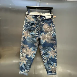 Jeansy damskie baggy z wysokim stanem, z nadrukiem, w stylu streetwear